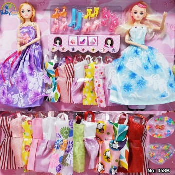 Đồ chơi búp bê thay đồ cho bé hộp lớn 358B Đồ chơi búp bê thay đồ cho bé hộp lớn 358B