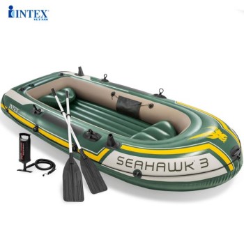 Bộ thuyền Seahawk 3 người mái chèo nhôm INTEX 68380