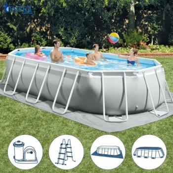 Bể bơi khung kim loại chịu lực OVAL dài 5m INTEX 26796