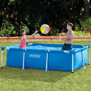 Bể bơi khung kim loại chữ nhật 2m2 cho bé INTEX 28270