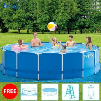 Bể bơi khung kim loại tròn 457х122cm INTEX 28242 Bể bơi khung kim loại tròn 457х122cm INTEX 28242