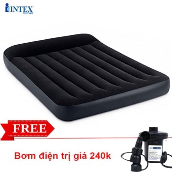 Đệm hơi đôi công nghệ tích hợp gối đầu 1m37 INTEX 64142