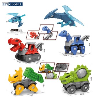 Bộ đồ chơi 4 xe khủng long gồm 4 chú khủng long QL8501C