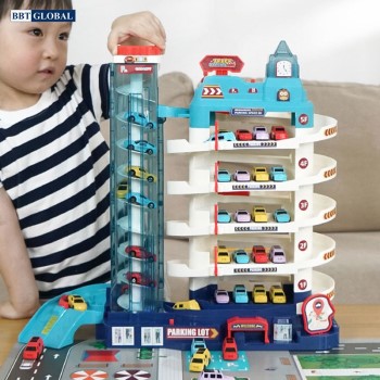 Đồ chơi mô hình đường ray kỳ thú- Garage ô tô tự động 5 tầng 3302A