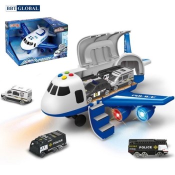 Đồ chơi mô hình máy bay cảnh sát có đèn và nhạc 660-A242
