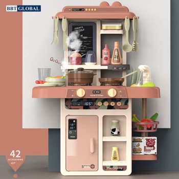 Đồ chơi nấu ăn 63cm 42 chi tiết xanh có khói 889-187 Đồ chơi nấu ăn 63cm 42 chi tiết xanh có khói 889-187