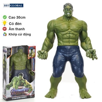 Đồ chơi mô hình siêu nhân 30cm có đèn và nhạc - Người khổng lồ xanh 21008-JR