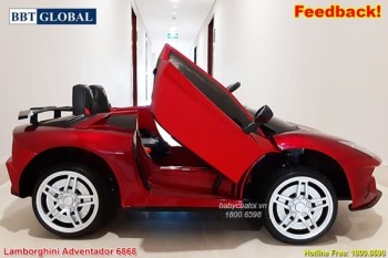 Xe Ô tô điện trẻ em dáng Lamborghini có micro karaoke BBT-6868