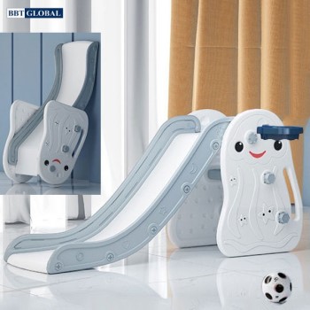 Cầu trượt Sứa máng dài gờ cao có ném bóng rổ cho bé BSL302S Cầu trượt Sứa máng dài gờ cao có ném bóng rổ cho bé BSL302S