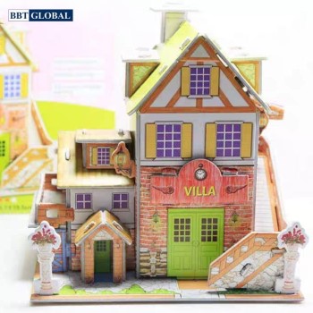 Xếp mô hình 3D ngôi nhà biệt thự cho bé 3D-29 Xếp mô hình 3D ngôi nhà biệt thự cho bé 3D-29