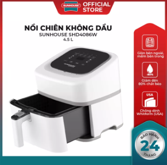 Nồi Chiên Không Dầu SUNHOUSE MAMA SHD4086W Nồi Chiên Không Dầu SUNHOUSE MAMA SHD4086W