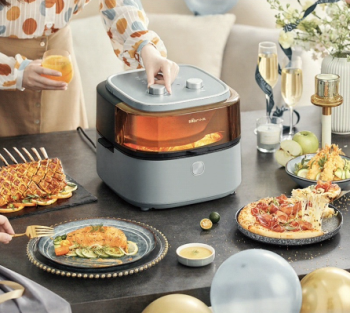 Nồi chiên không dầu nắp gập, tự đảo 6.5L Bear QZG-E14G5