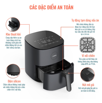 Nồi chiên không dầu COSORI 4.7L Nồi chiên không dầu COSORI 4.7L